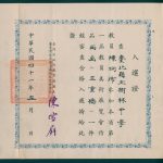 Read more about the article 第一屆教員美展入選證（一）